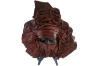 Masque Africain de femme voilée en cuir