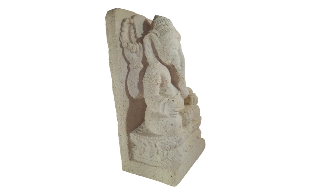 Photo de profil de la Statue Ganesh Blanc cassée
