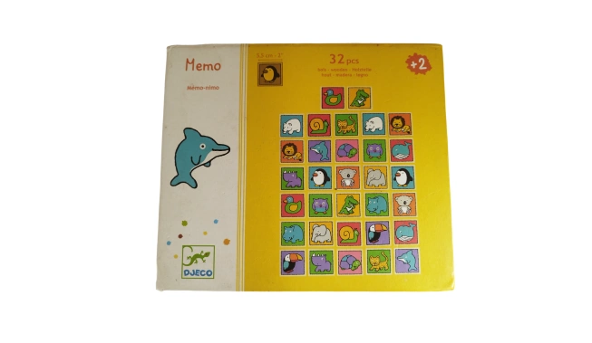 Photo de la boîte de dos du jeu Mémo-Nimo - Djeco