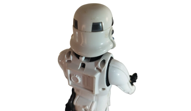Photo de la figurine Rogue One - Star Wars de dos avec son jetpack manquant