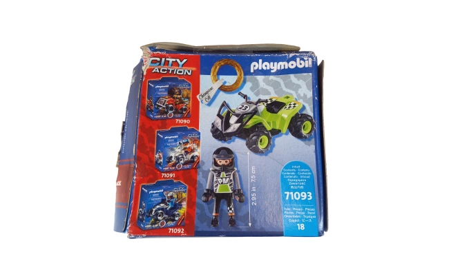 Playmobil City Action - Pilote de course et Quad de dos