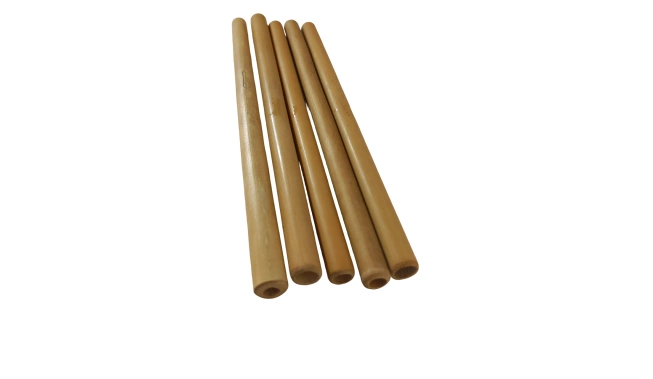 5 Pailles en bambou épaisses
