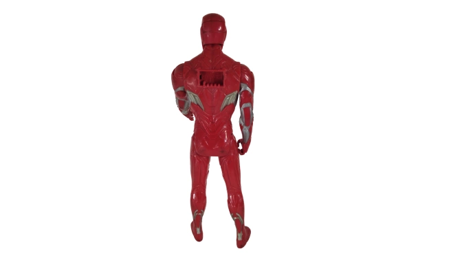 Photo de la figurine Iron Man de dos avec emplacement power pack