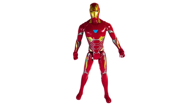 Photo de la figurine Iron man de face avec les membres articulés