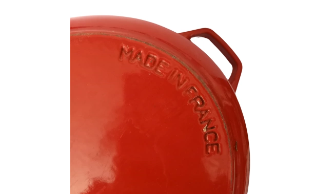 Cocotte ovale - Chasseur - rouge "made in France" inscrit sous la cocotte