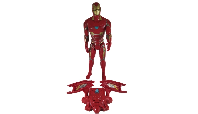Photo de la figurine Iron Man avec son accessoire