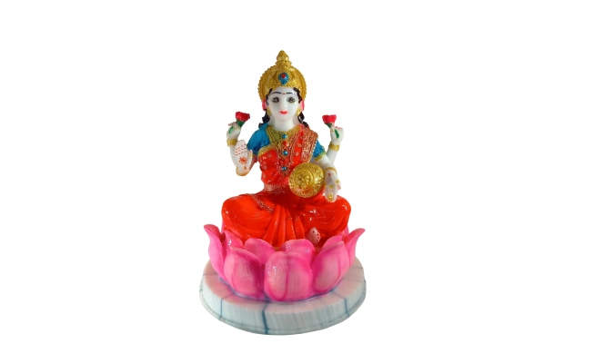 Statue Divinité Indienne Lakshmi de face