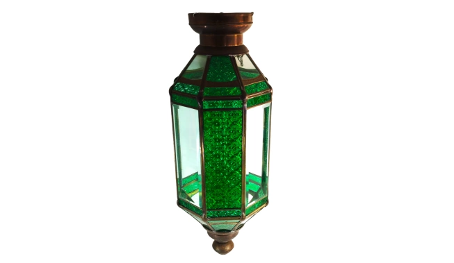 Lanterne marocaine de dos