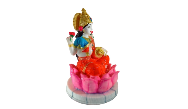 Statue Divinité Indienne Lakshmi de profil